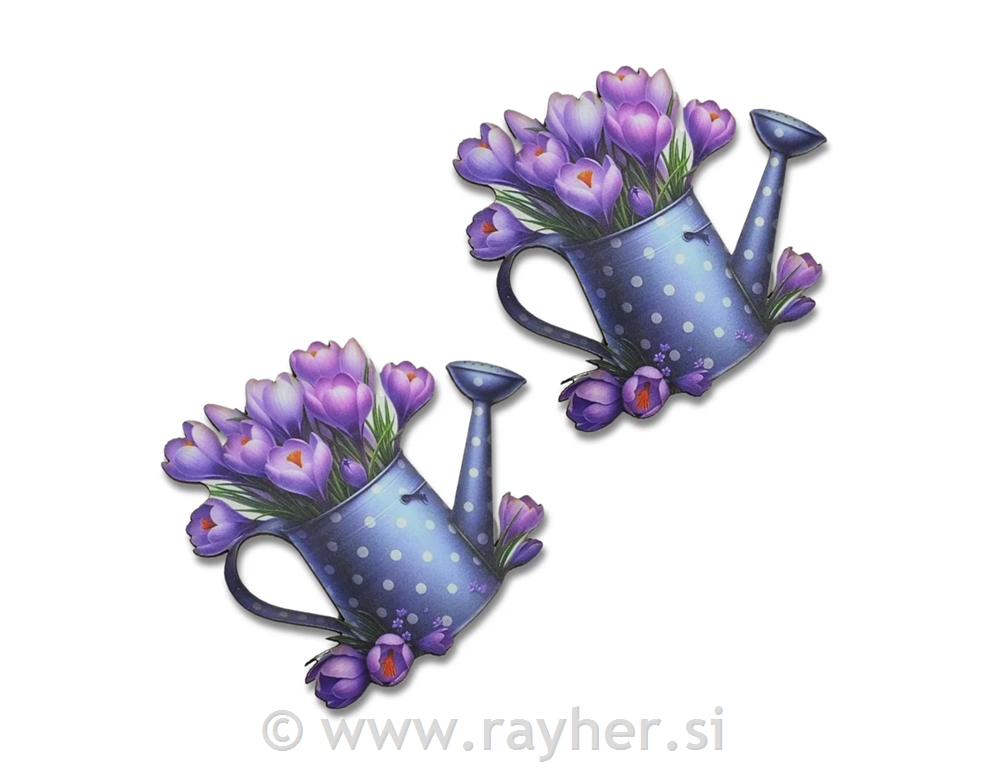 Drveni ukrasi Posuda za zalijevanje,plava, 8,9x9,9cm, set od 2