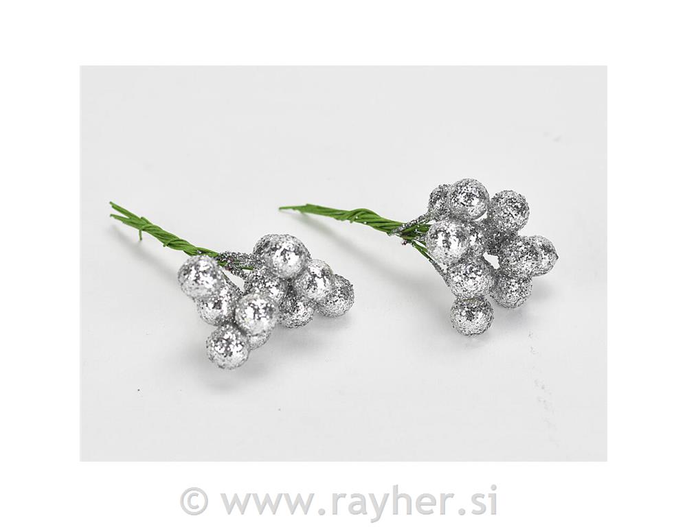 Bobice, srebrne, set 24