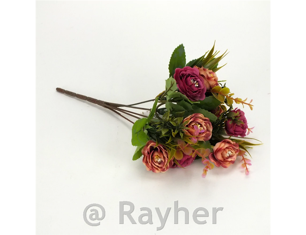 Šopek begonij z zelenjem, roza