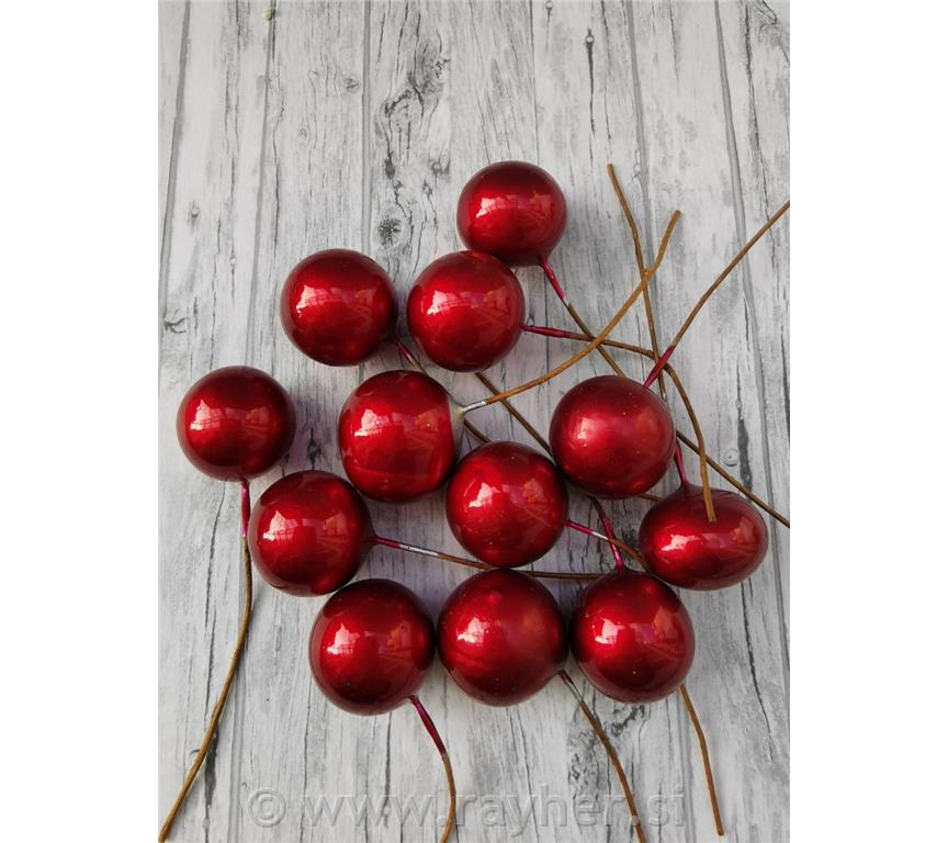 Bobice, crvene, 1.8cm, set 12