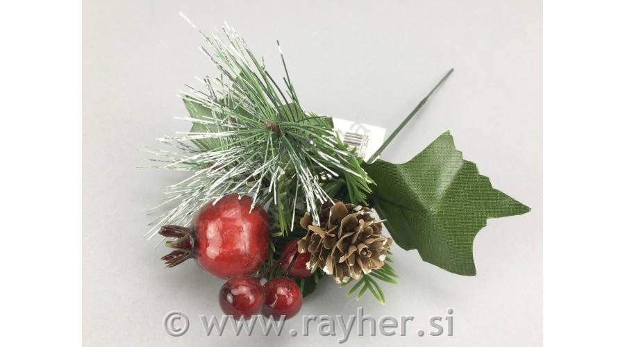 Božični dekor z jabolkom 20 cm