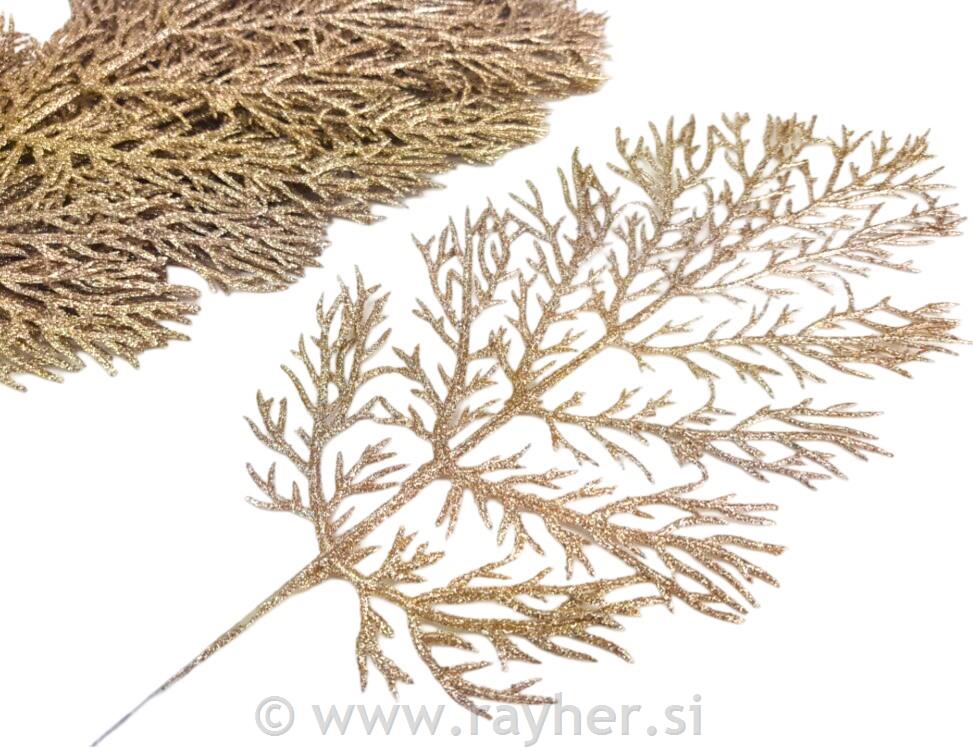 Veja z bleščicami, zlata, 40x15cm, 1 kosov