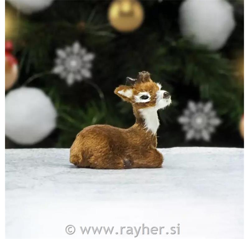 Srna, ležeća, smeđa, 6cm