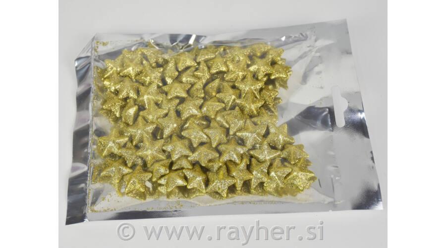 Dekorativne zvijezde, 2cm, zlatne