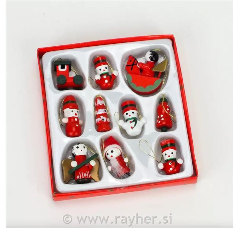 Božično novoletni okraski, set 10