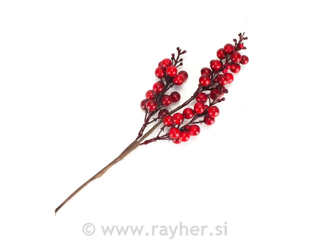 Jagodičevje na vejici, rdeče, 30cm