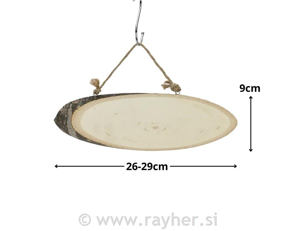 Leseni ovalni disk z vrvico