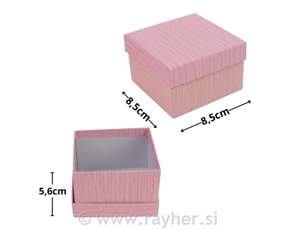 Kutija pink, 8,5x8,5cm, 1 kom