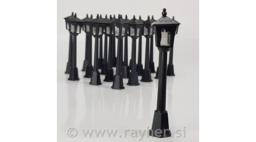 Ukras Svjetlo, crno, 10cm, set 3