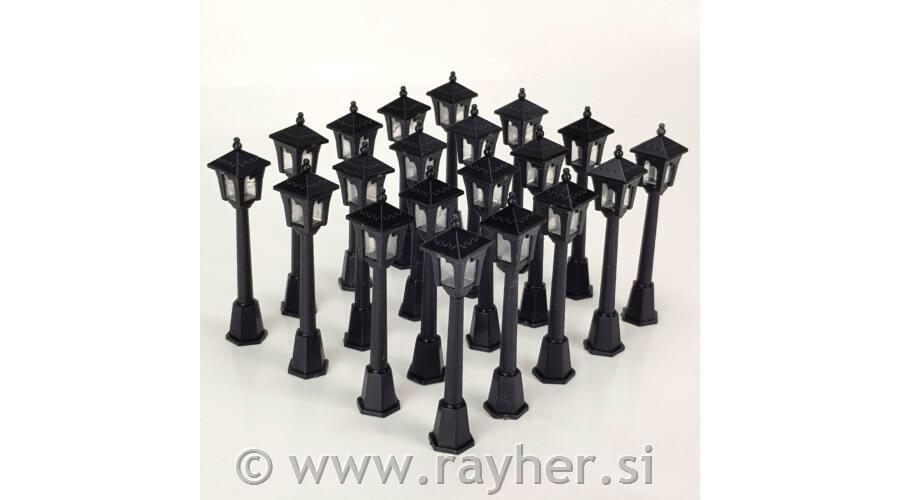 Ukras Svjetlo, crno, 10cm, set 3