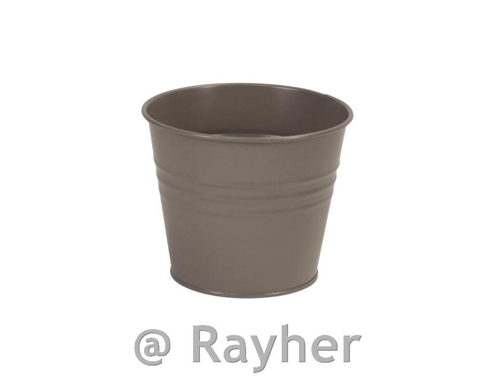 Metal bucket, dark grey, 13 × 11 cm