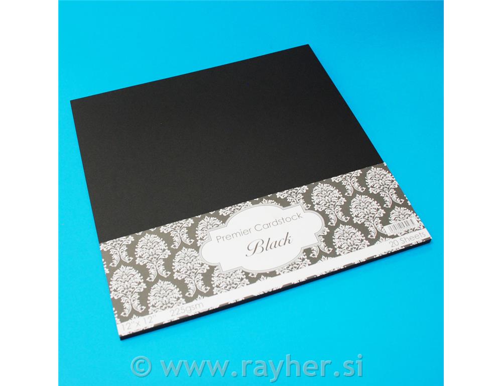 SCRAPBOOKING PAPIR, PREMIER, CRNI, 250g