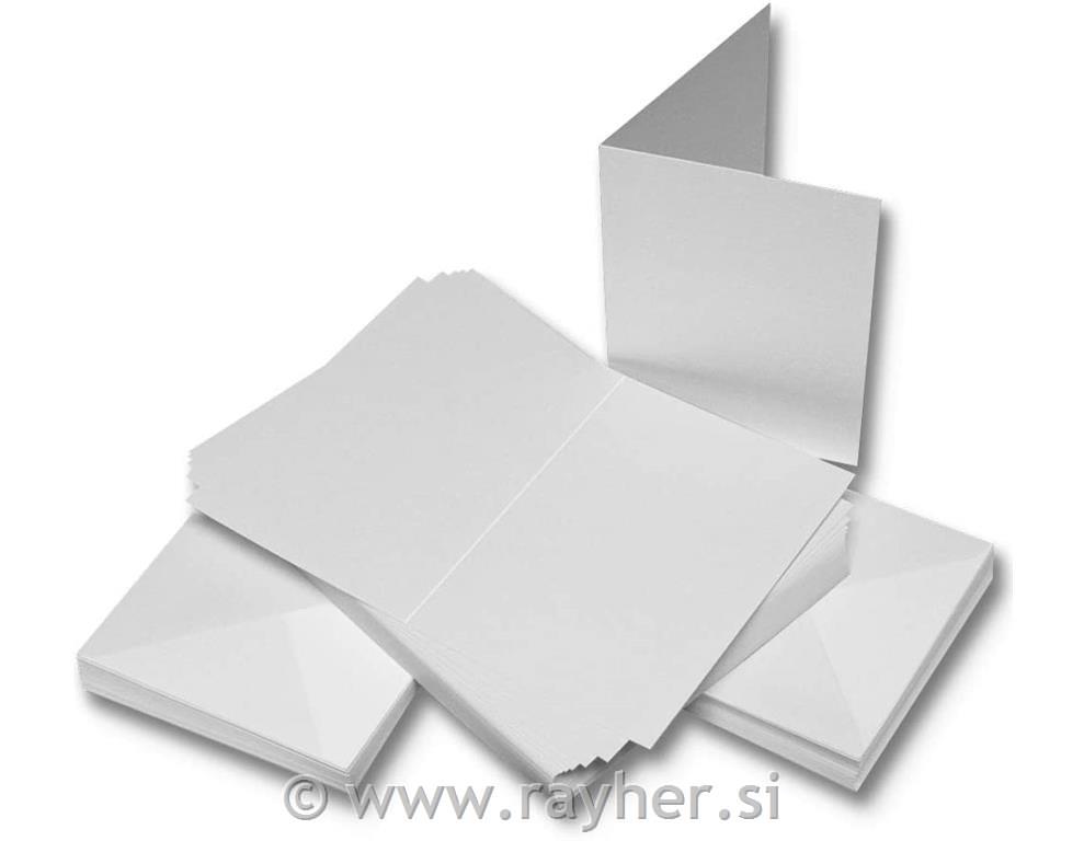 OMOTNICE + ČESTITKE, SET 50, 12.7 X 17.8CM, BIJELE BOJE