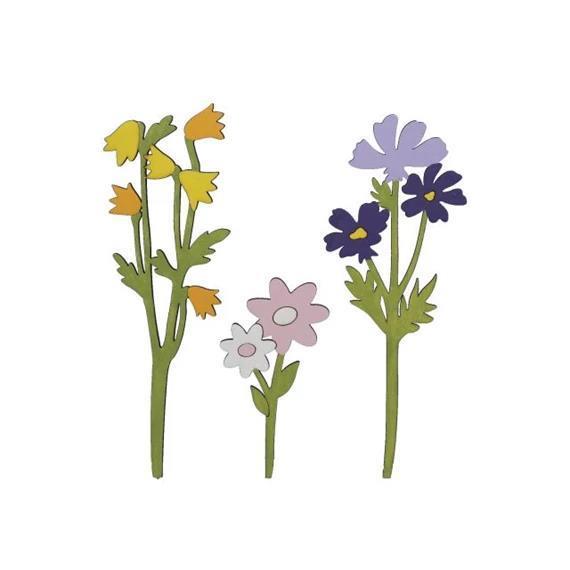 Drvene rožice, set 3 kom