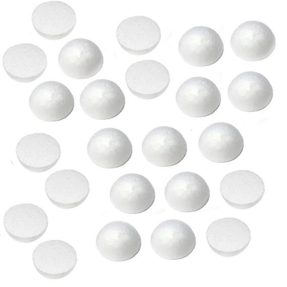 Polukugla od stiropora, 5,7 cm, set 12