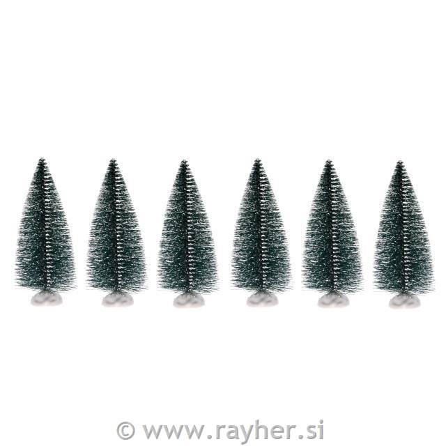 Smreke sa snježnim podlogama 10cm,set 6