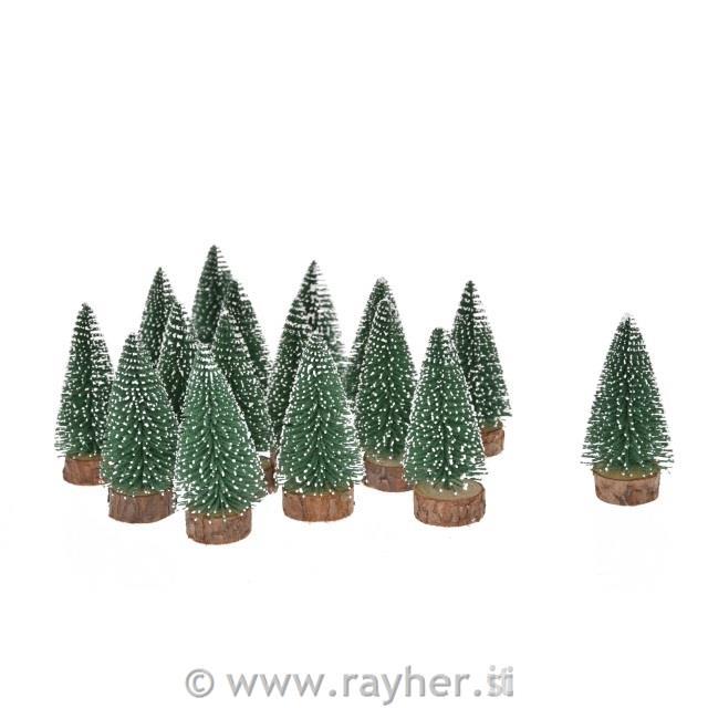 Smreka, zasnježena, 7cm, set 12