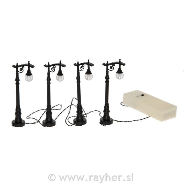 LUČKE, ULIČNA SVETILKA, SET 4, 10,5CM
