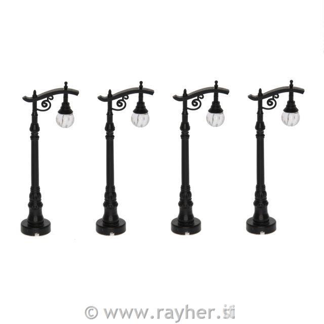 Ulična svjetiljka, dekor, set 4, 10.5cm