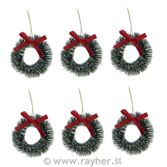 Božićni vijenci, set 6, 3.8cm