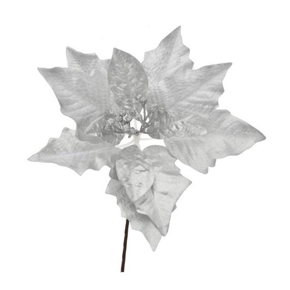 Božićna zvijezda, 12 cm, srebrna