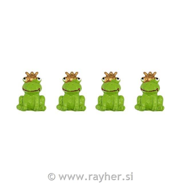 Žabice sa krunom, 3cm, set 4