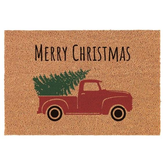 Predpražnik 40x60cm, Merry Christmas truck