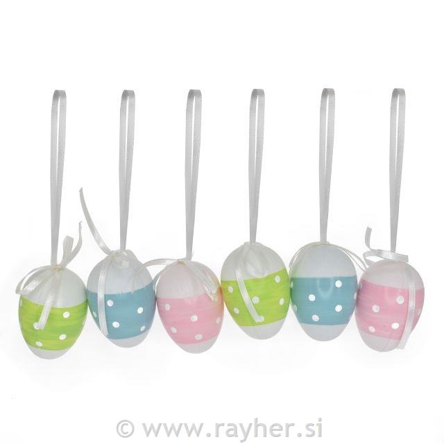 Jaja bijelo-pastel, 6 kom