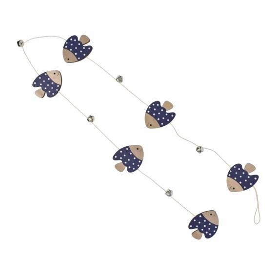 Lesena morska obešanka, ribice, 120cm