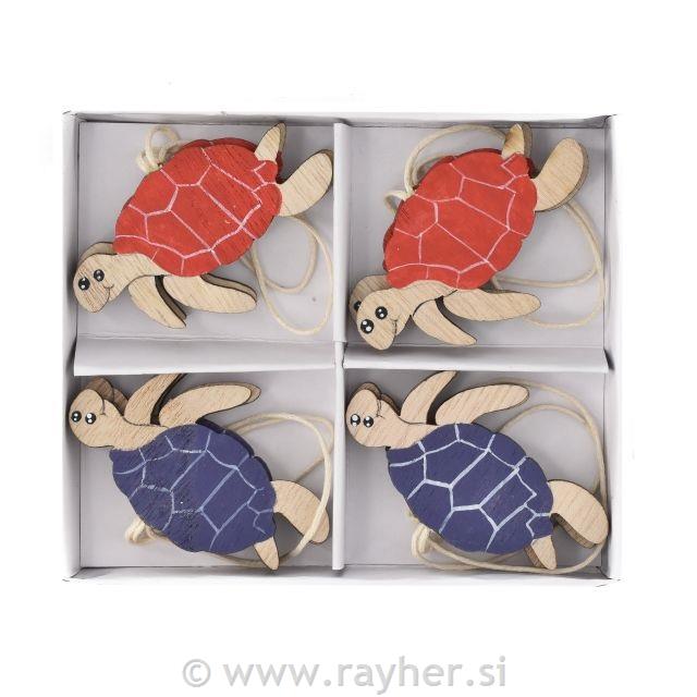 Drvene kornjače, set 8, 12,5 cm