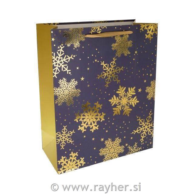 Poklon vrećica, Snowflakes,18x23x10 cm