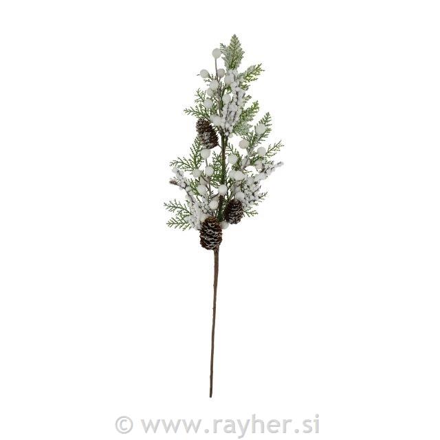 Vejica zasnežena, s storžem, 54cm
