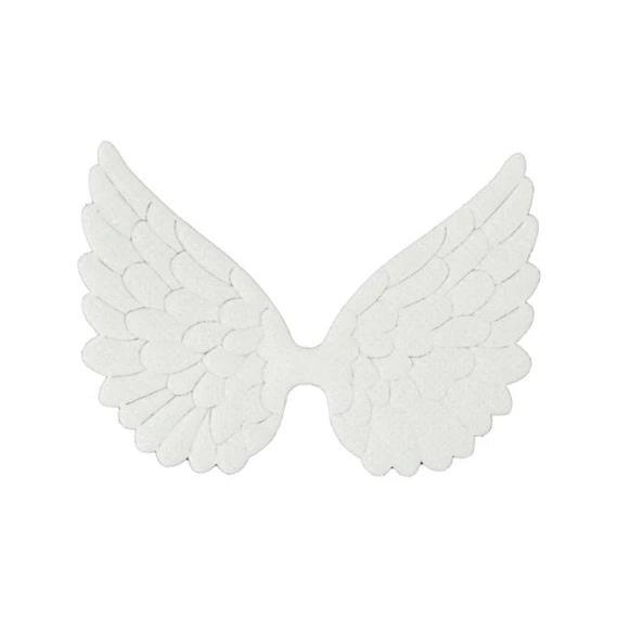 Anđeoska krila s kopčom, tekstil, 9 cm