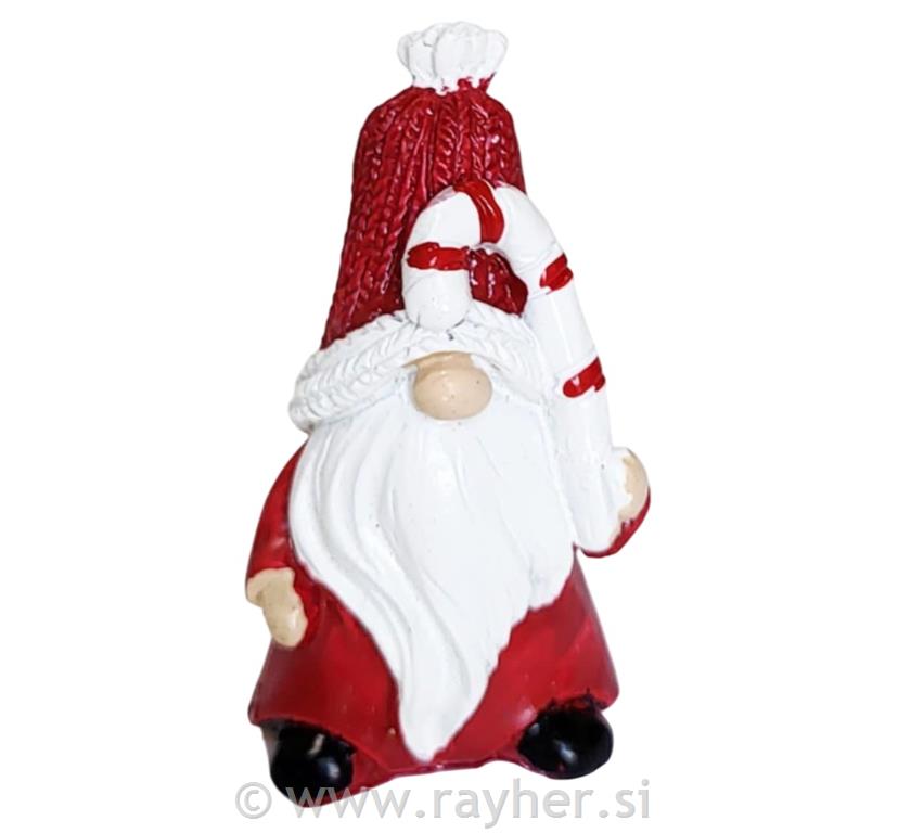 Patuljak sa slatkišem, 6 cm, bijeli, crv