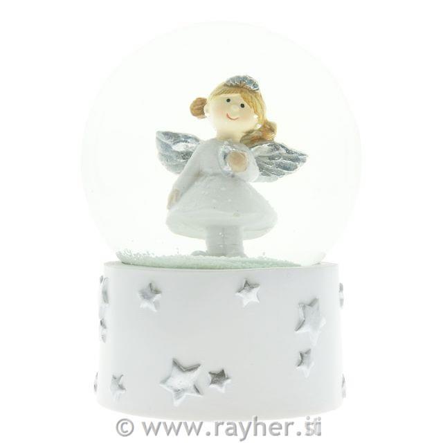 Snežna krogla, Angel s srcem, 10cm