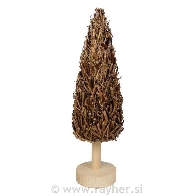 Praznično drvo od grana, 62 cm, prirodno