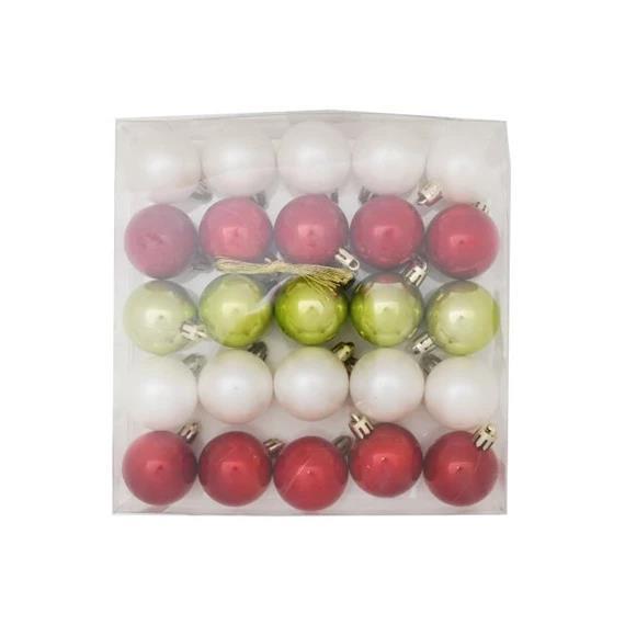 Božićne kuglice 4cm, set 25