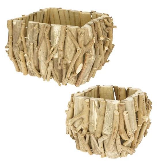 Lonac 17x17x12cm, 28x28x15cm, set 2