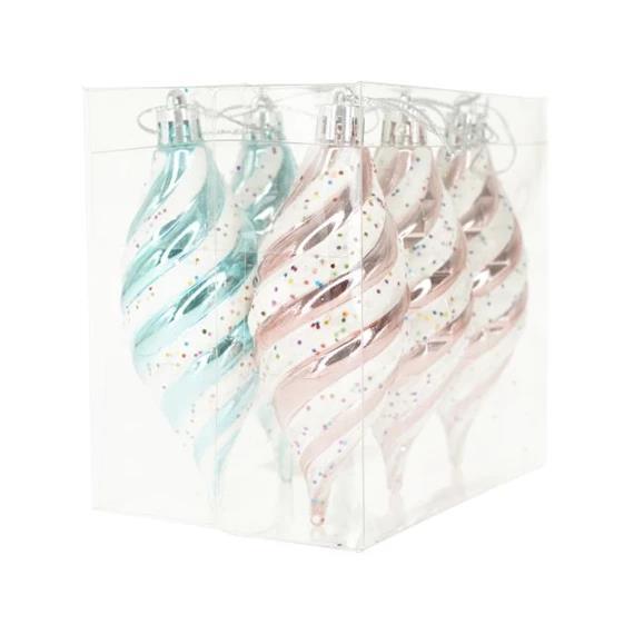 Božićni ukrasi spiralni balončići, set 6