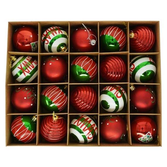 Božićni ukrasi 6cm, set 20