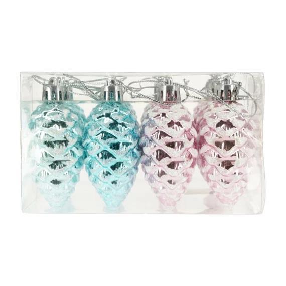 Božićni ukrasi u obliku šišarki, set 12