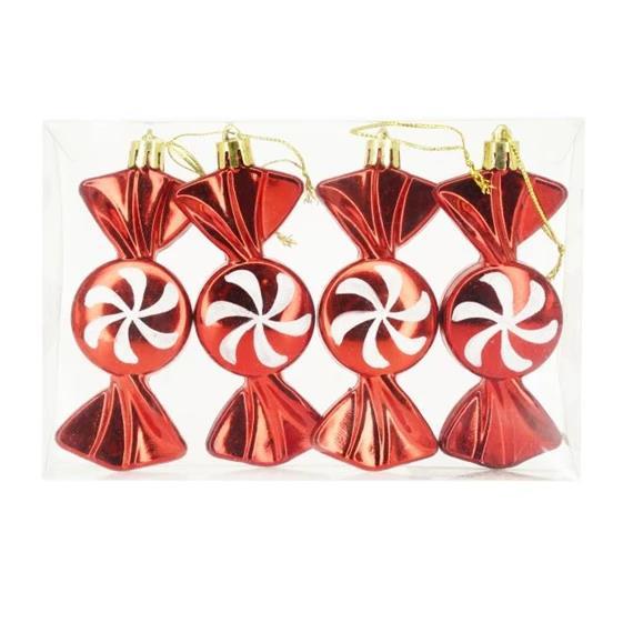 Božićni ukrasi u obliku bombona, set 4