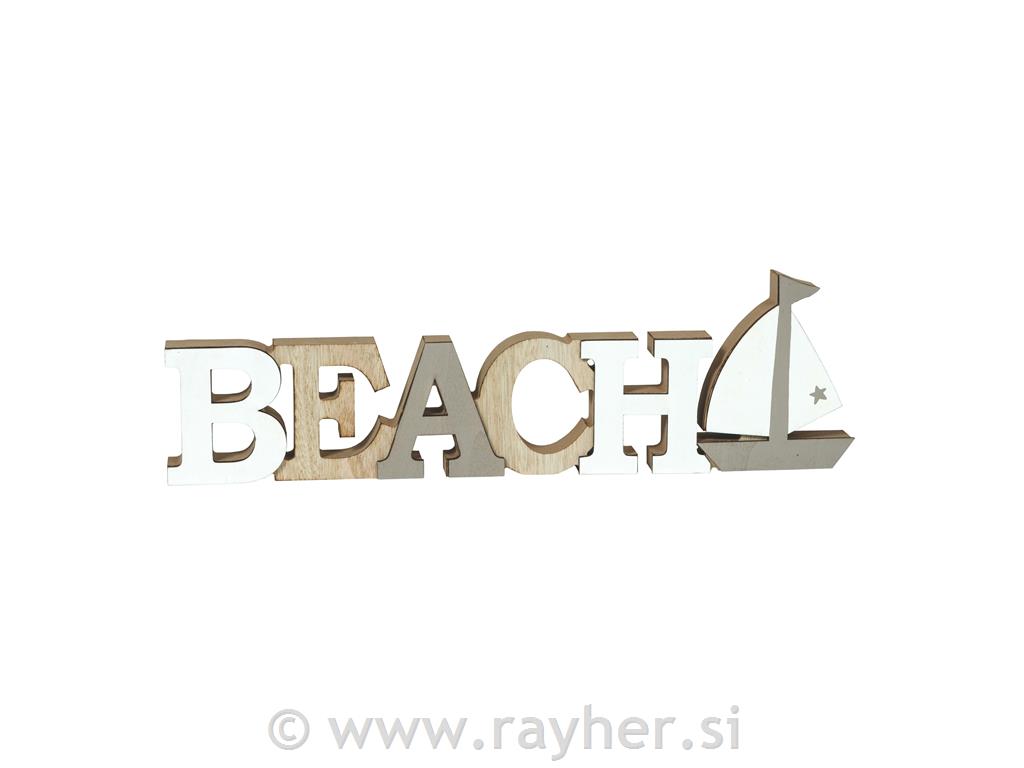 "Beach" drveni, 40x11,5 cm