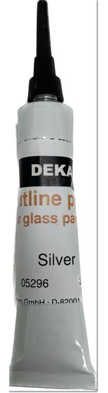 Kontura za staklo 25 g srebrna