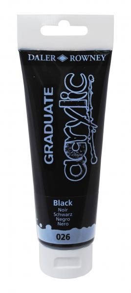GRADUATE ACRYLIC 120ML BLACK
