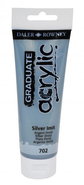 Akrilna boja Graduate 120 ml, Silver Imit