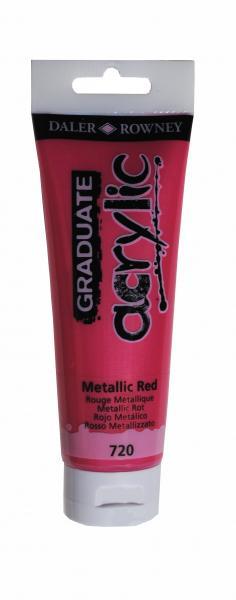 Akrilna boja Graduate 120 ml, Metallic Red