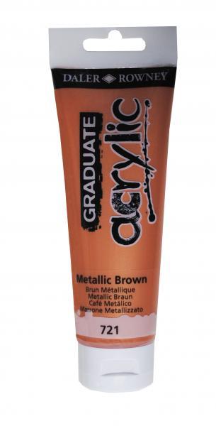 Akrilna boja Graduate 120 ml, Metallic Brown