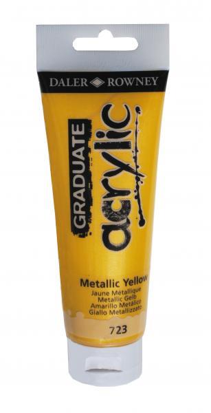 Akrilna boja Graduate 120 ml, Metallic Yellow