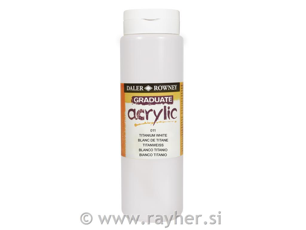 Akrilna boja Graduate 500 ml, White
